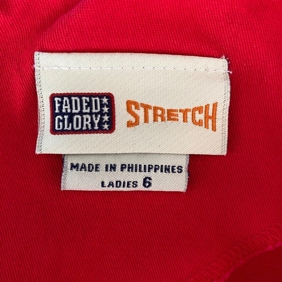FADED Glory Fearless red dress with white piping zip up back size 6 stretch - Picture 9 of 10